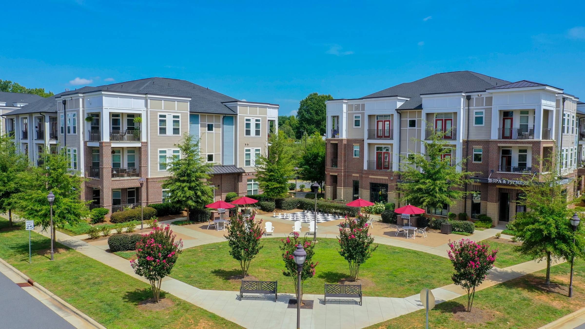 Apartments at holly crest apartment exterior shot from above
